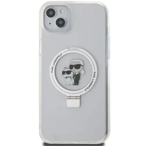 Wholesale Karl Lagerfeld KLHMP15MHMRSKCH Apple iPhone 15 Plus / 14 Plus hardcase Ring Stand Karl&Choupettte MagSafe white - KLD21836 - {ean13} - Hurt