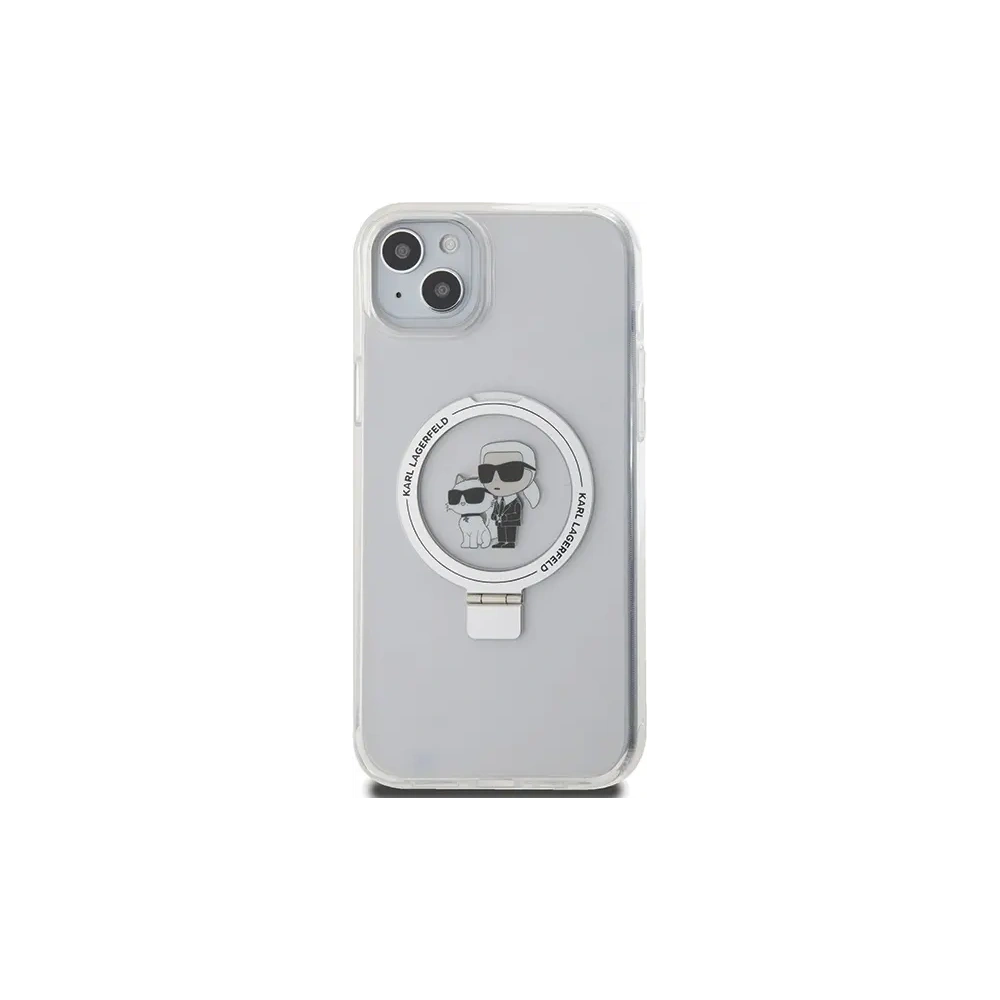 Hurtownia GSM - Karl Lagerfeld KLHMP15MHMRSKCH Apple iPhone 15 Plus / 14 Plus Hartschale Ring Stand Karl&Choupettte MagSafe weiß - KLD21836 - {ean13} - Hurt