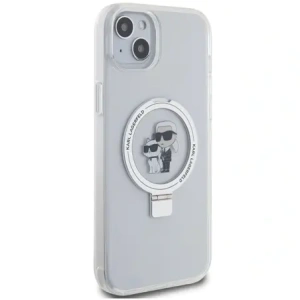 Wholesale Karl Lagerfeld KLHMP15MHMRSKCH Apple iPhone 15 Plus / 14 Plus hardcase Ring Stand Karl&Choupettte MagSafe white - KLD21836 - {ean13} - Hurt