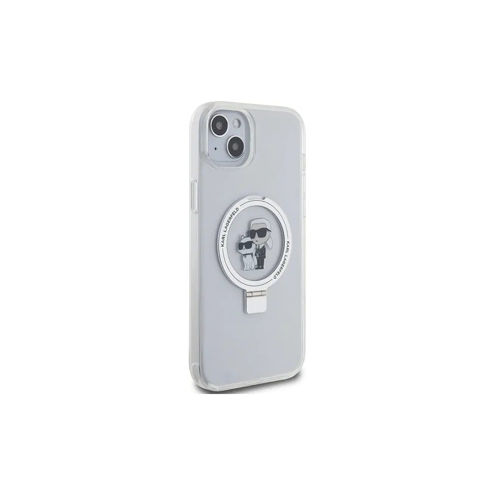 Hurtownia GSM - Karl Lagerfeld KLHMP15MHMRSKCH Apple iPhone 15 Plus / 14 Plus Hartschale Ring Stand Karl&Choupettte MagSafe weiß - KLD21836 - {ean13} - Hurt