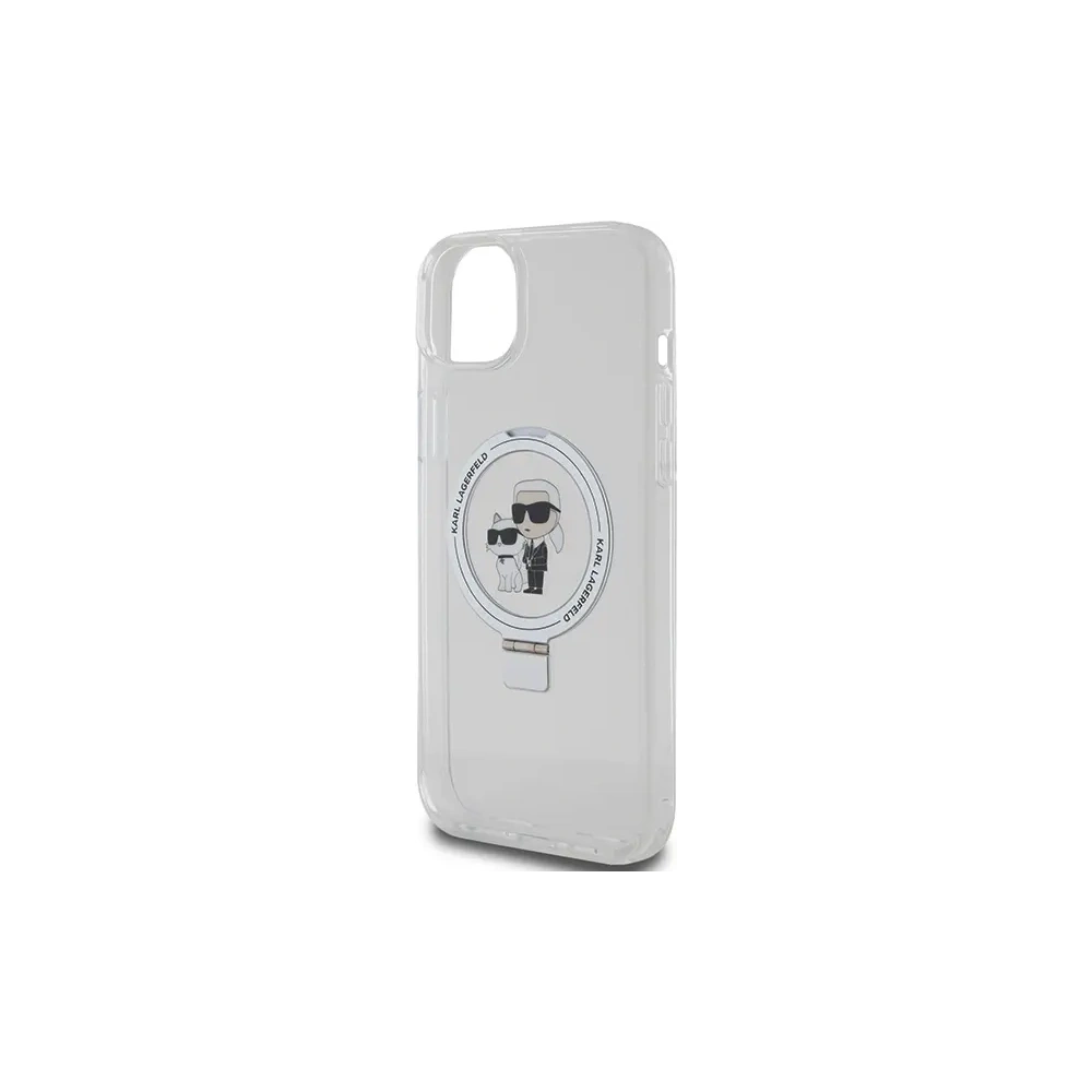 Hurtownia GSM - Etui Karl Lagerfeld KLHMP15MHMRSKCH Apple iPhone 15 Plus / 14 Plus hardcase Ring Stand Karl&Choupettte MagSafe bílý/white - KLD21836 - {ean13} - Hurt