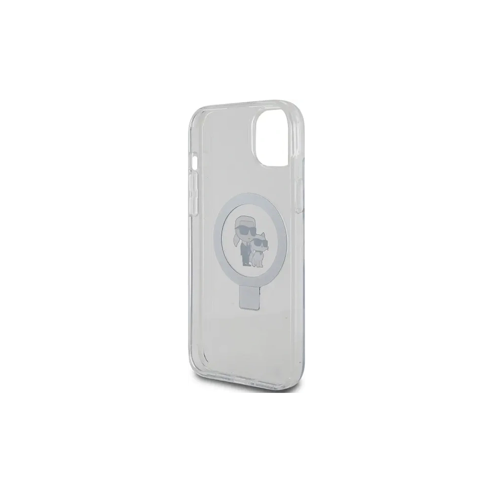 Hurtownia GSM - Etui Karl Lagerfeld KLHMP15MHMRSKCH Apple iPhone 15 Plus / 14 Plus hardcase Ring Stand Karl&Choupettte MagSafe bílý/white - KLD21836 - {ean13} - Hurt
