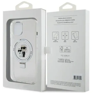 Wholesale Karl Lagerfeld KLHMP15MHMRSKCH Apple iPhone 15 Plus / 14 Plus hardcase Ring Stand Karl&Choupettte MagSafe white - KLD21836 - {ean13} - Hurt