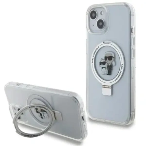 Wholesale Karl Lagerfeld KLHMP15SHMRSKCH Apple iPhone 15 / 14 / 13 hardcase Ring Stand Karl&Choupettte MagSafe white - KLD21837 - {ean13} - Hurt
