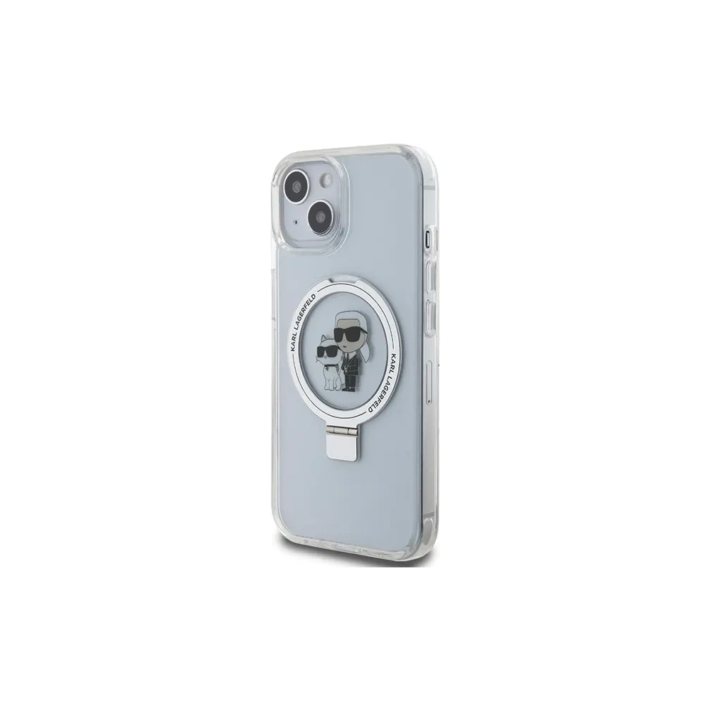 Hurtownia GSM - Karl Lagerfeld KLHMP15SHMRSKCH Apple iPhone 15 / 14 / 13 Hartschale Ring Ständer Karl&Choupettte MagSafe weiß - KLD21837 - {ean13} - Hurt