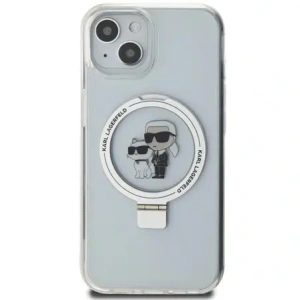 Wholesale Karl Lagerfeld KLHMP15SHMRSKCH Apple iPhone 15 / 14 / 13 hardcase Ring Stand Karl&Choupettte MagSafe white - KLD21837 - {ean13} - Hurt