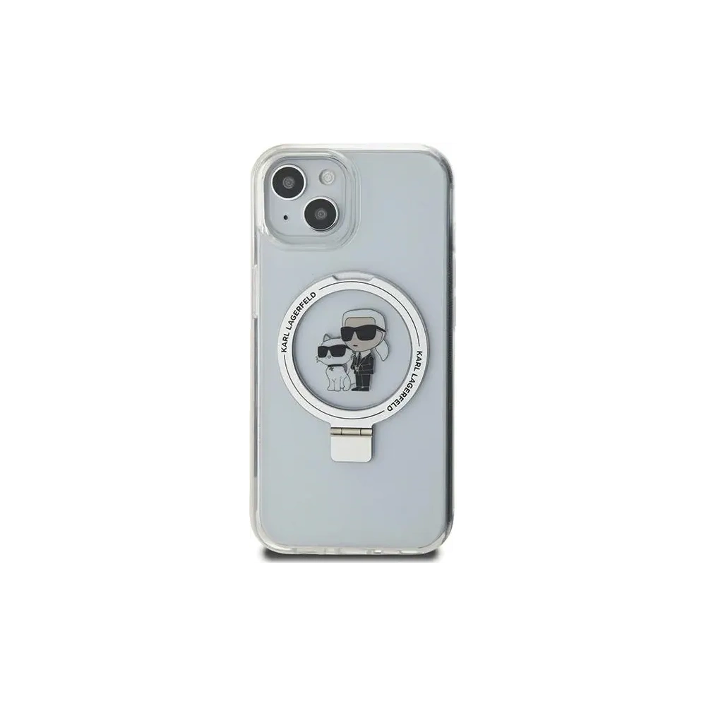 Hurtownia GSM - Karl Lagerfeld KLHMP15SHMRSKCH Apple iPhone 15 / 14 / 13 hardcase Ring Stand Karl&Choupettte MagSafe alb - KLD21837 - {ean13} - Hurt