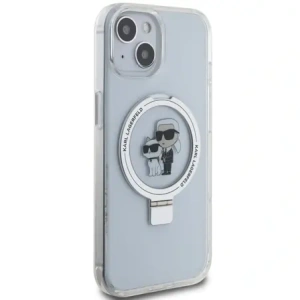 Wholesale Karl Lagerfeld KLHMP15SHMRSKCH Apple iPhone 15 / 14 / 13 hardcase Ring Stand Karl&Choupettte MagSafe white - KLD21837 - {ean13} - Hurt