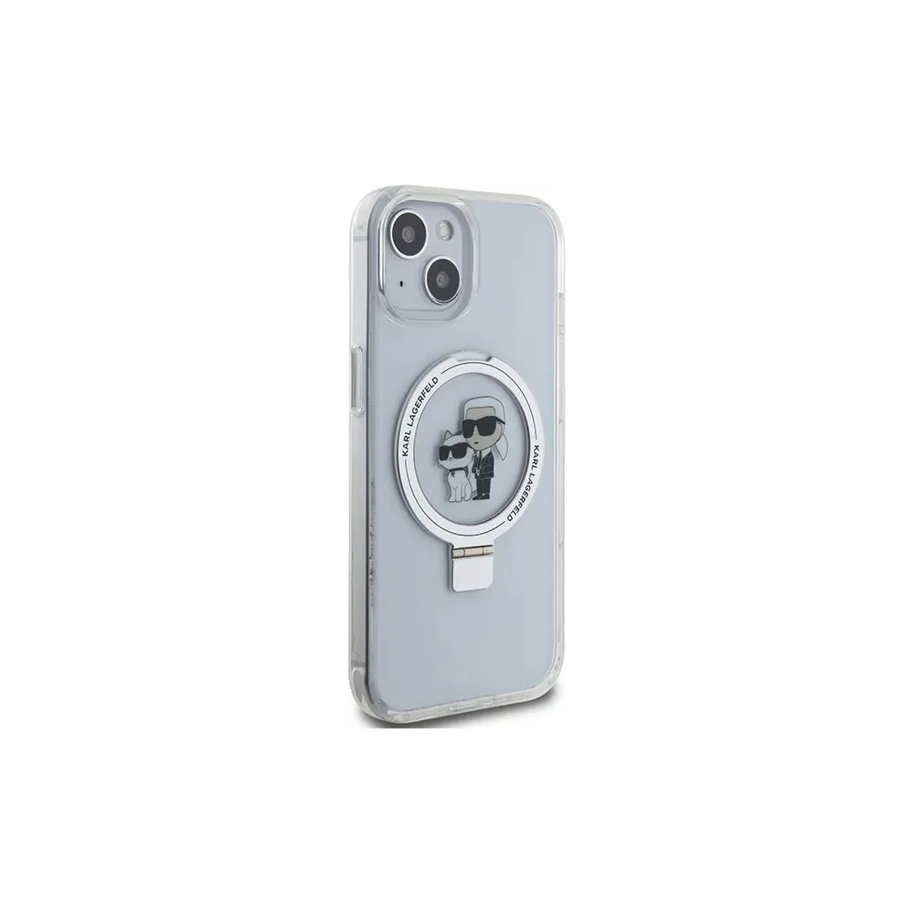 Hurtownia GSM - Karl Lagerfeld KLHMP15SHMRSKCH Apple iPhone 15 / 14 / 13 Hartschale Ring Ständer Karl&Choupettte MagSafe weiß - KLD21837 - {ean13} - Hurt