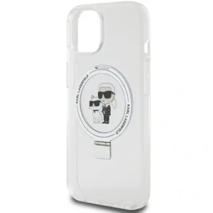 Wholesale Karl Lagerfeld KLHMP15SHMRSKCH Apple iPhone 15 / 14 / 13 hardcase Ring Stand Karl&Choupettte MagSafe white - KLD21837 - {ean13} - Hurt
