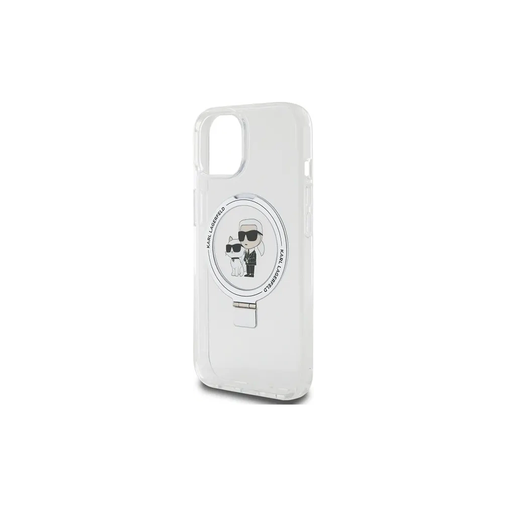 Hurtownia GSM - Karl Lagerfeld KLHMP15SHMRSKCH Apple iPhone 15 / 14 / 13 hardcase Ring Stand Karl&Choupettte MagSafe alb - KLD21837 - {ean13} - Hurt