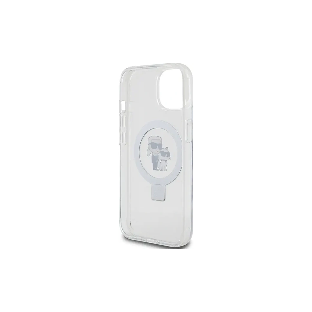 Hurtownia GSM - Karl Lagerfeld KLHMP15SHMRSKCH Apple iPhone 15 / 14 / 13 hardcase Ring Stand Karl&Choupettte MagSafe alb - KLD21837 - {ean13} - Hurt