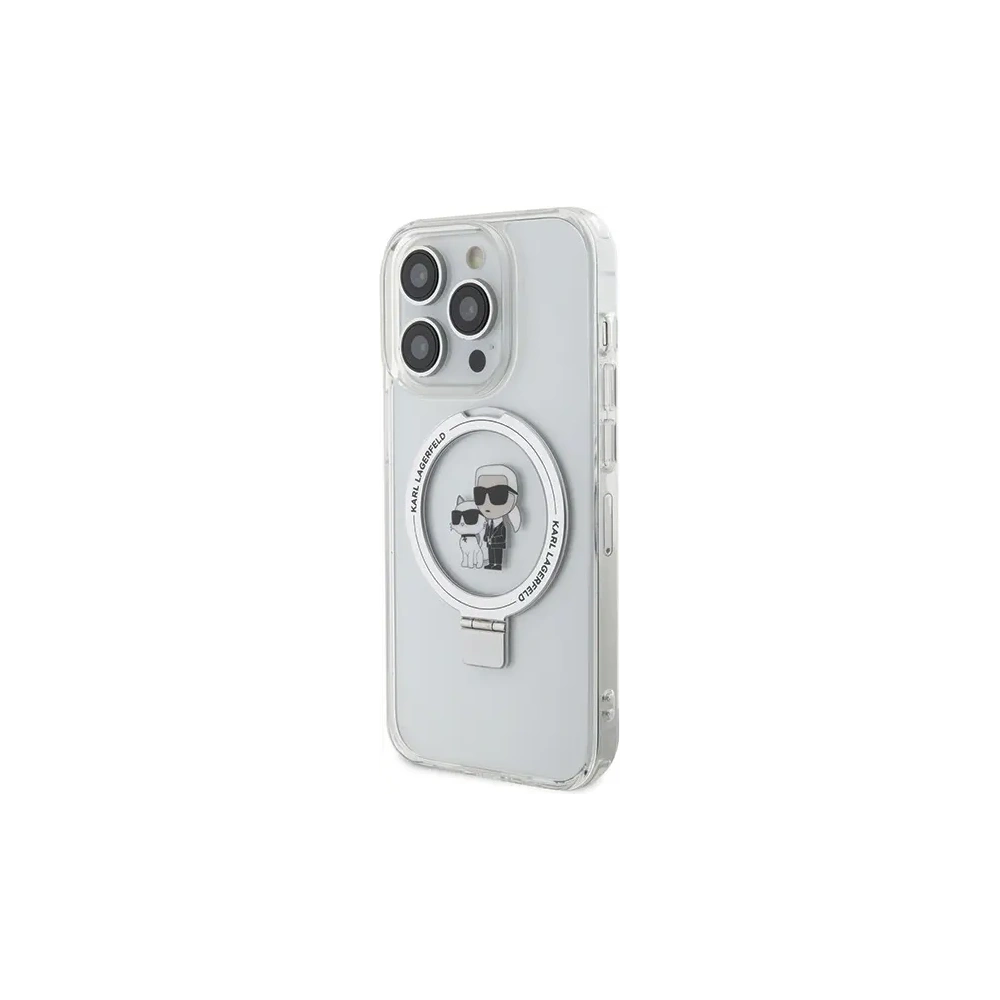 Hurtownia GSM - Karl Lagerfeld KLHMP15XHMRSKCH Apple iPhone 15 Pro Max Hartschale Ring Stand Karl&Choupettte MagSafe weiß - KLD21838 - {ean13} - Hurt