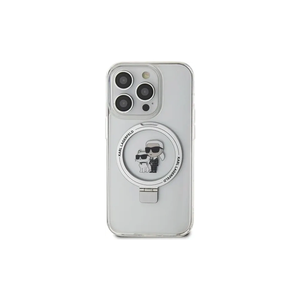 Hurtownia GSM - Karl Lagerfeld KLHMP15XHMRSKCH Apple iPhone 15 Pro Max Hartschale Ring Stand Karl&Choupettte MagSafe weiß - KLD21838 - {ean13} - Hurt