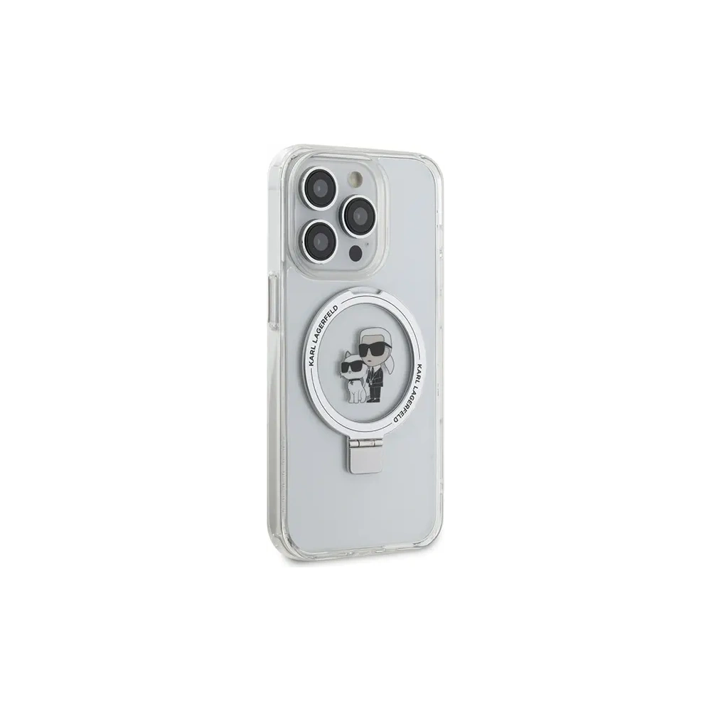 Hurtownia GSM - Karl Lagerfeld KLHMP15XHMRSKCH Apple iPhone 15 Pro Max Hartschale Ring Stand Karl&Choupettte MagSafe weiß - KLD21838 - {ean13} - Hurt