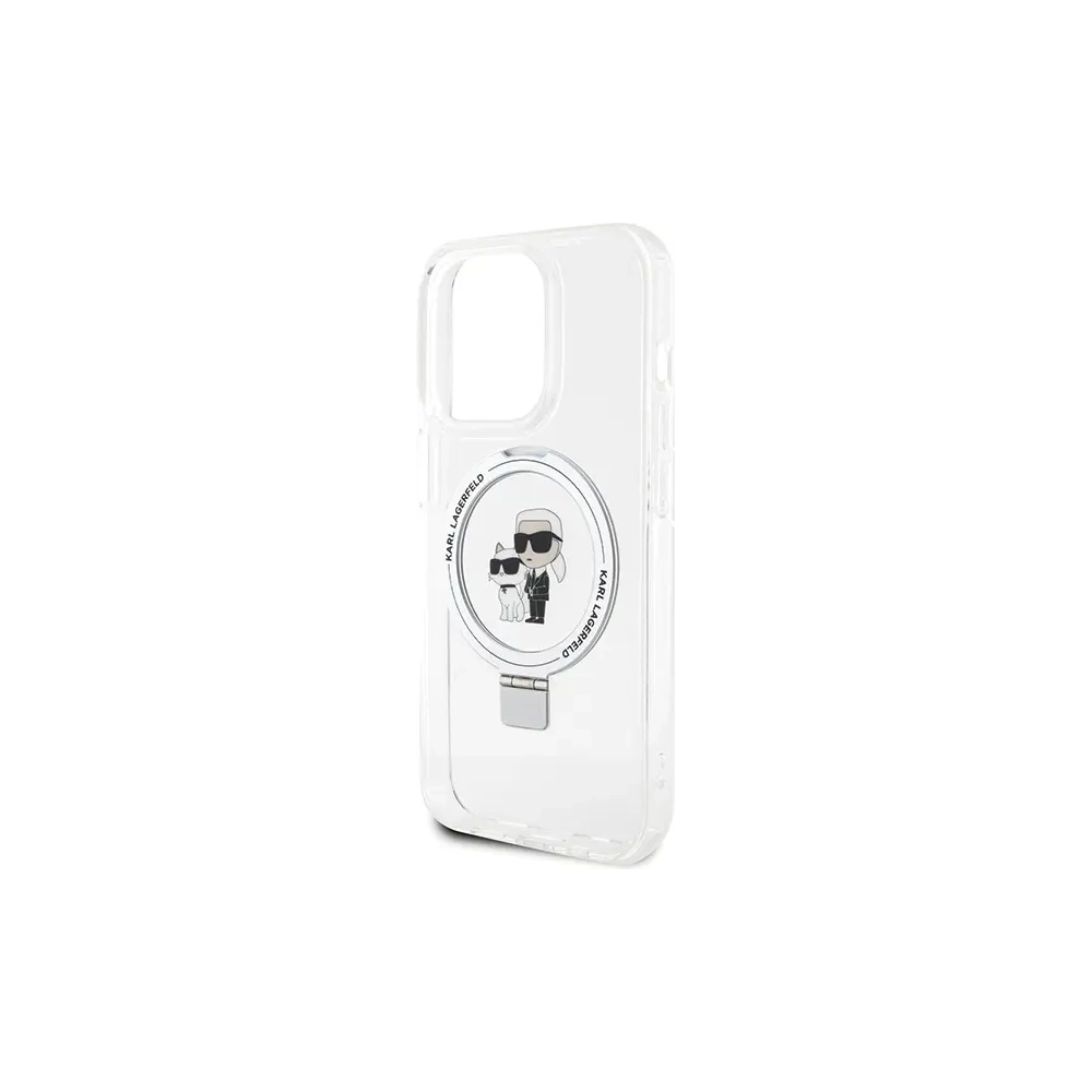 Hurtownia GSM - Karl Lagerfeld KLHMP15XHMRSKCH Apple iPhone 15 Pro Max Hartschale Ring Stand Karl&Choupettte MagSafe weiß - KLD21838 - {ean13} - Hurt