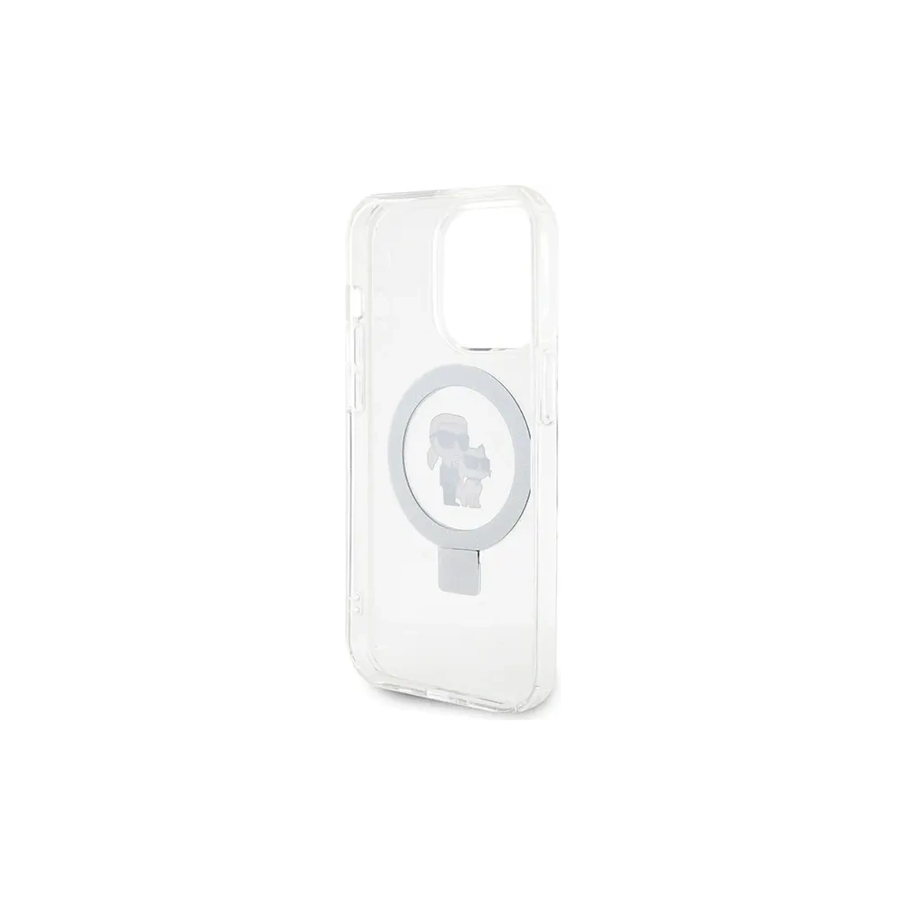 Hurtownia GSM - Karl Lagerfeld KLHMP15XHMRSKCH Apple iPhone 15 Pro Max kemény tok Ring Stand Karl&Choupettte MagSafe fehér - KLD21838 - {ean13} - Hurt