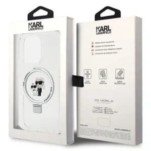 Wholesale Karl Lagerfeld KLHMP15XHMRSKCH Apple iPhone 15 Pro Max hardcase Ring Stand Karl&Choupettte MagSafe white - KLD21838 - {ean13} - Hurt