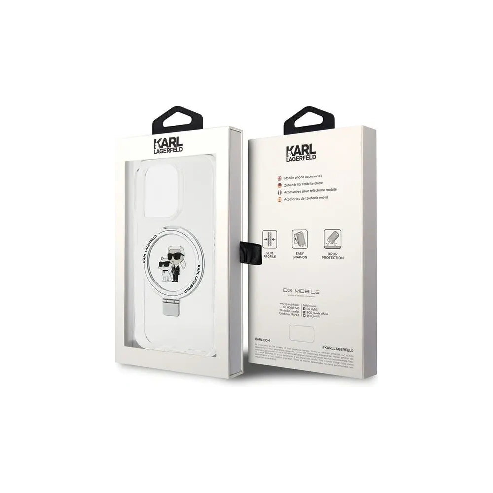 Hurtownia GSM - Karl Lagerfeld KLHMP15XHMRSKCH Apple iPhone 15 Pro Max Hartschale Ring Stand Karl&Choupettte MagSafe weiß - KLD21838 - {ean13} - Hurt