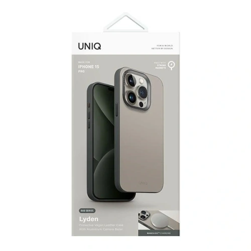 Etui UNIQ Lyden DS Apple iPhone 15 Pro Magclick Charging beżowo-zielony/ivory-lichen green