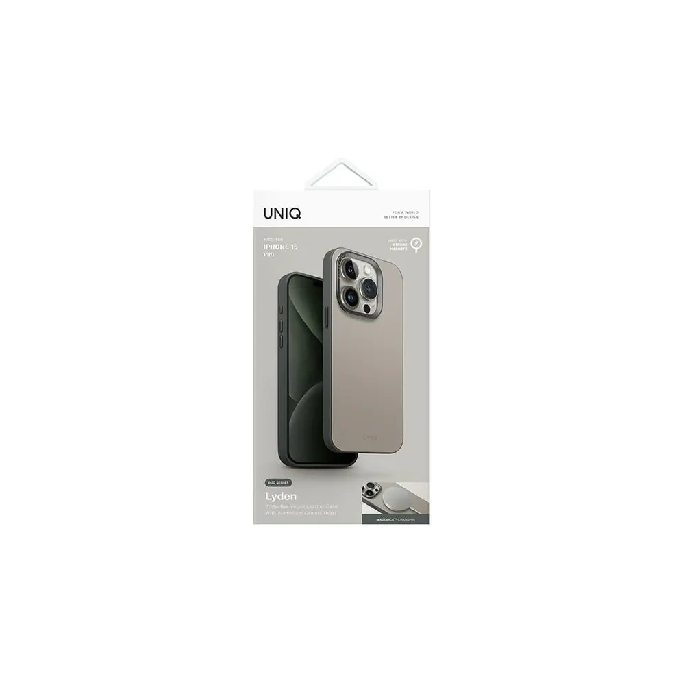 Hurtownia GSM - UNIQ Lyden DS Apple iPhone 15 Pro Magclick Töltés elefántcsont-lichen zöld - UNIQ1394 - {ean13} - Hurt