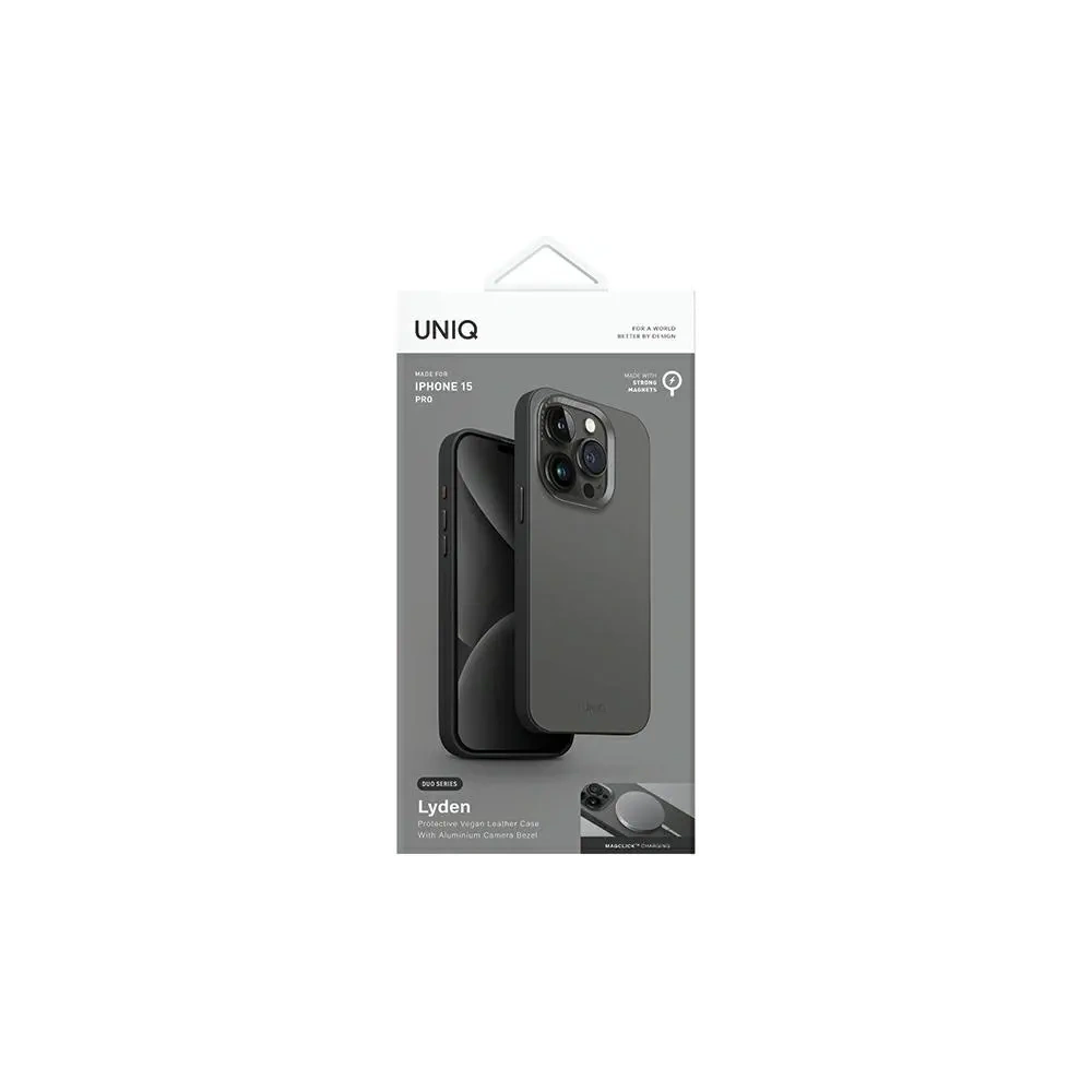 Hurtownia GSM - Etui UNIQ Lyden DS Apple iPhone 15 Pro Magclick Charging szaro-czarny/charcoal grey-black - UNIQ1396 - {ean13} - Hurt