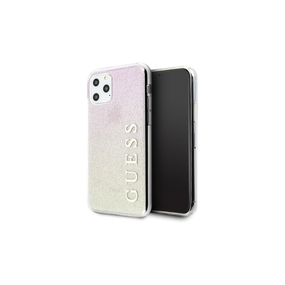 Hurtownia GSM - Etui Guess GUHCN58PCUGLGPI Apple iPhone 11 Pro różowo-złoty/gold pink hard case Gradient Glitter - GUE424GLDPNK - {ean13} - Hurt