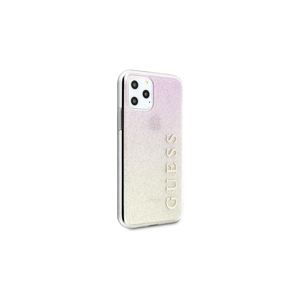 Wholesale Guess GUHCN58PCUGLGPI iPhone 11 Pro gold pink hard case Gradient Glitter - GUE424GLDPNK - {ean13} - Hurt