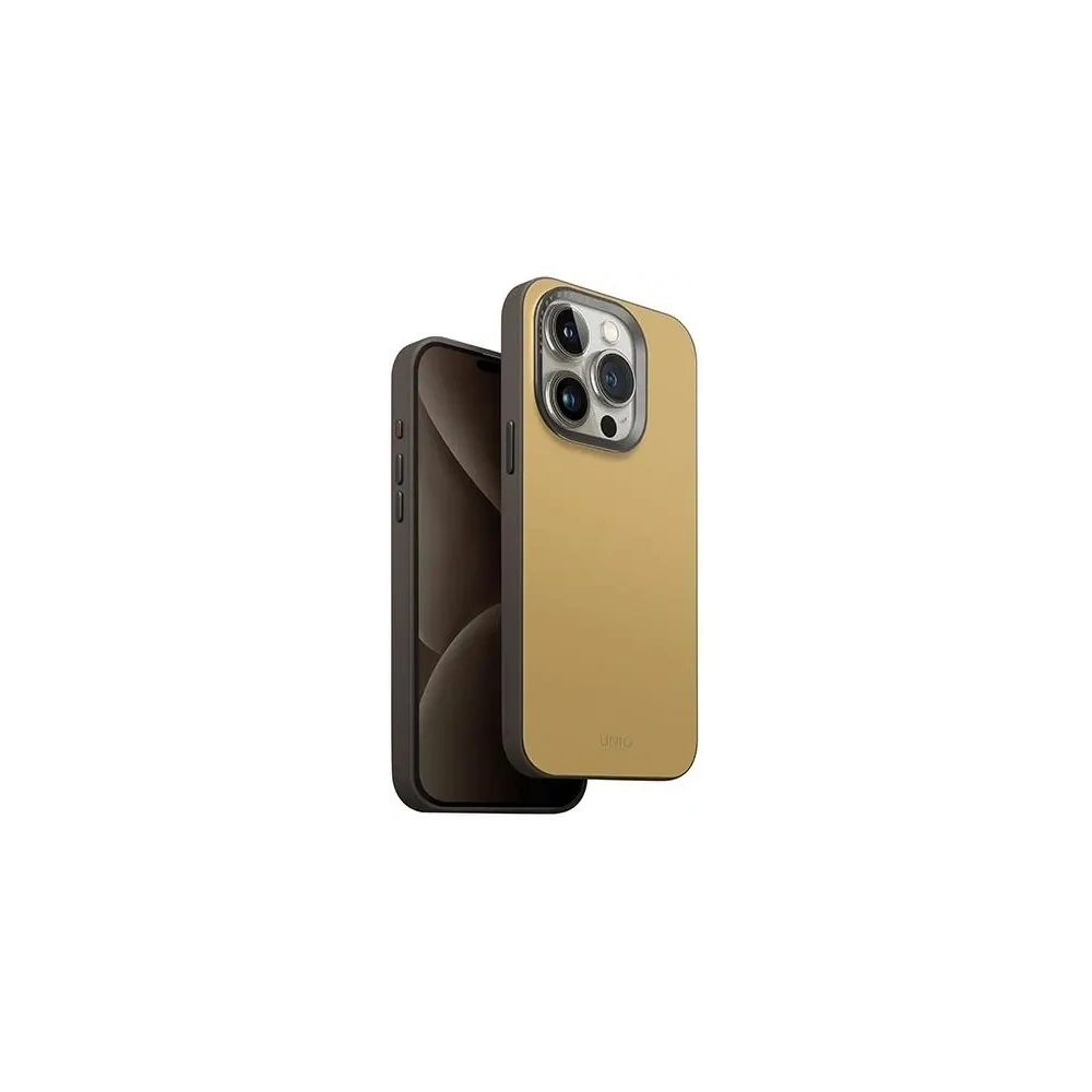 Hurtownia GSM - UNIQ Lyden DS Apple iPhone 15 Pro Max Magclick Töltés canary sárga-flint szürke - UNIQ1401 - {ean13} - Hurt