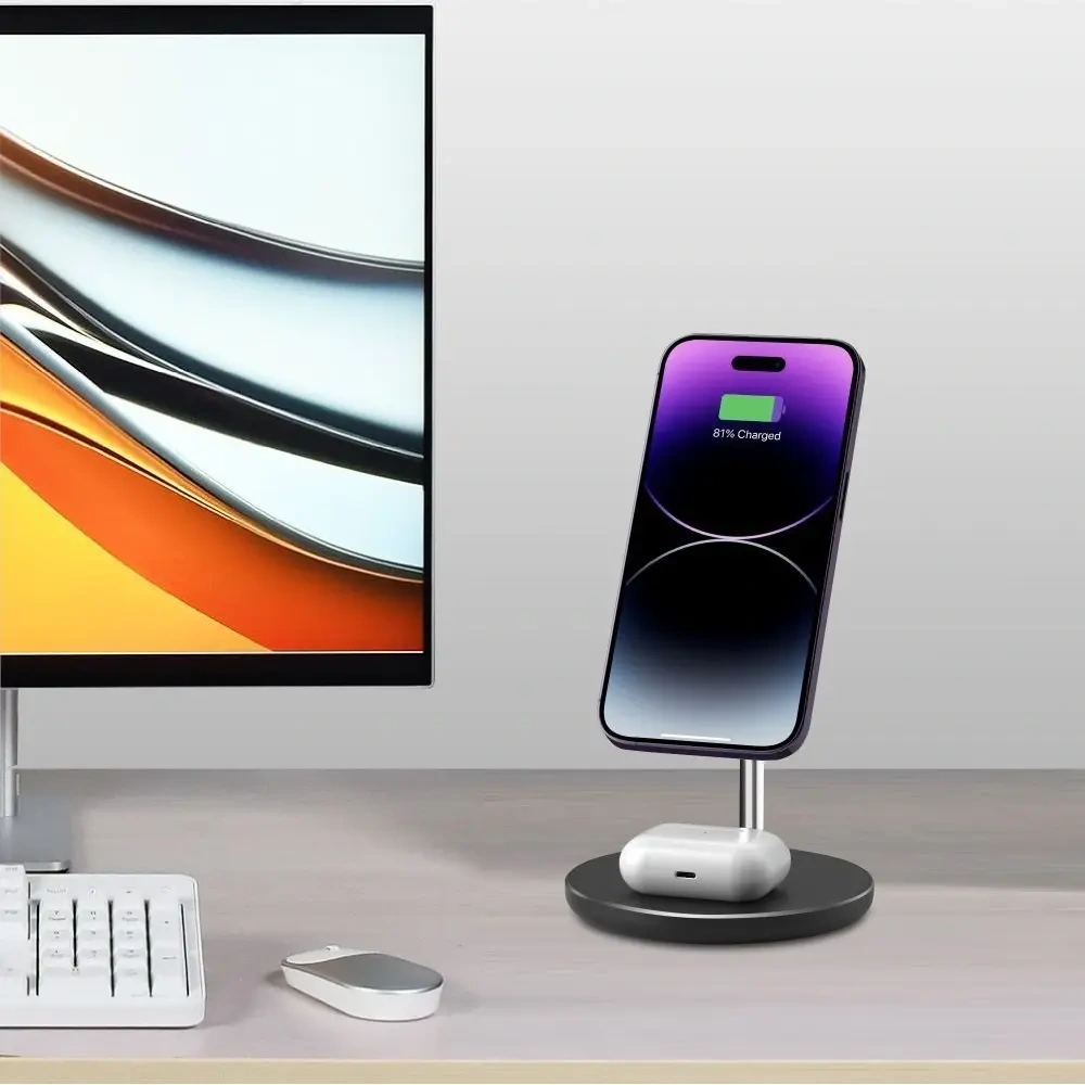 Wholesale Tech-Protect QI15W-A39 2in1 Magnetic MagSafe Wireless Charger Black - THP3616 - {ean13} - Hurt
