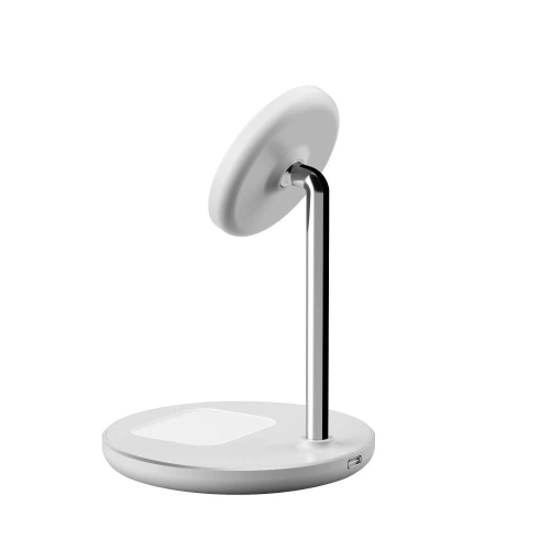 Ładowarka bezprzewodowa Tech-Protect QI15W-A39 2in1 Magnetic MagSafe Wireless Charger White