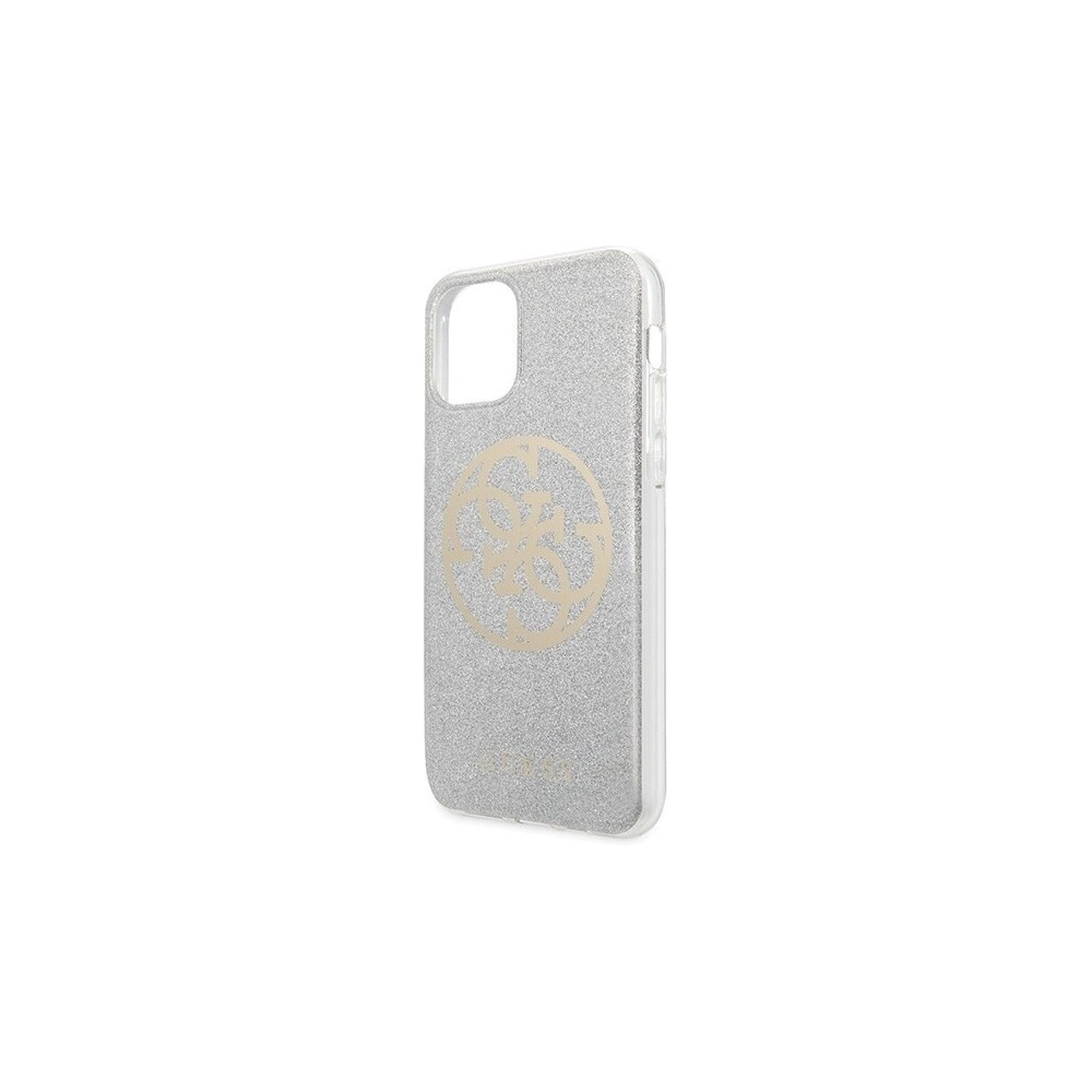 Hurtownia GSM - Etui Guess GUHCN58PCUGLLG Apple iPhone 11 Pro jasnoszary/light grey hard case Glitter 4G Circle Logo - GUE425GRY - {ean13} - Hurt