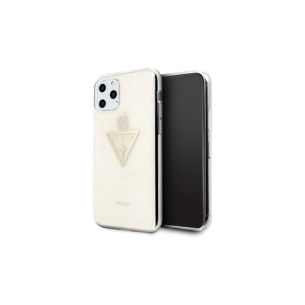 Wholesale Guess GUHCN58SGTLGO iPhone 11 Pro gold hard case Glitter Triangle - GUE427GLD - {ean13} - Hurt