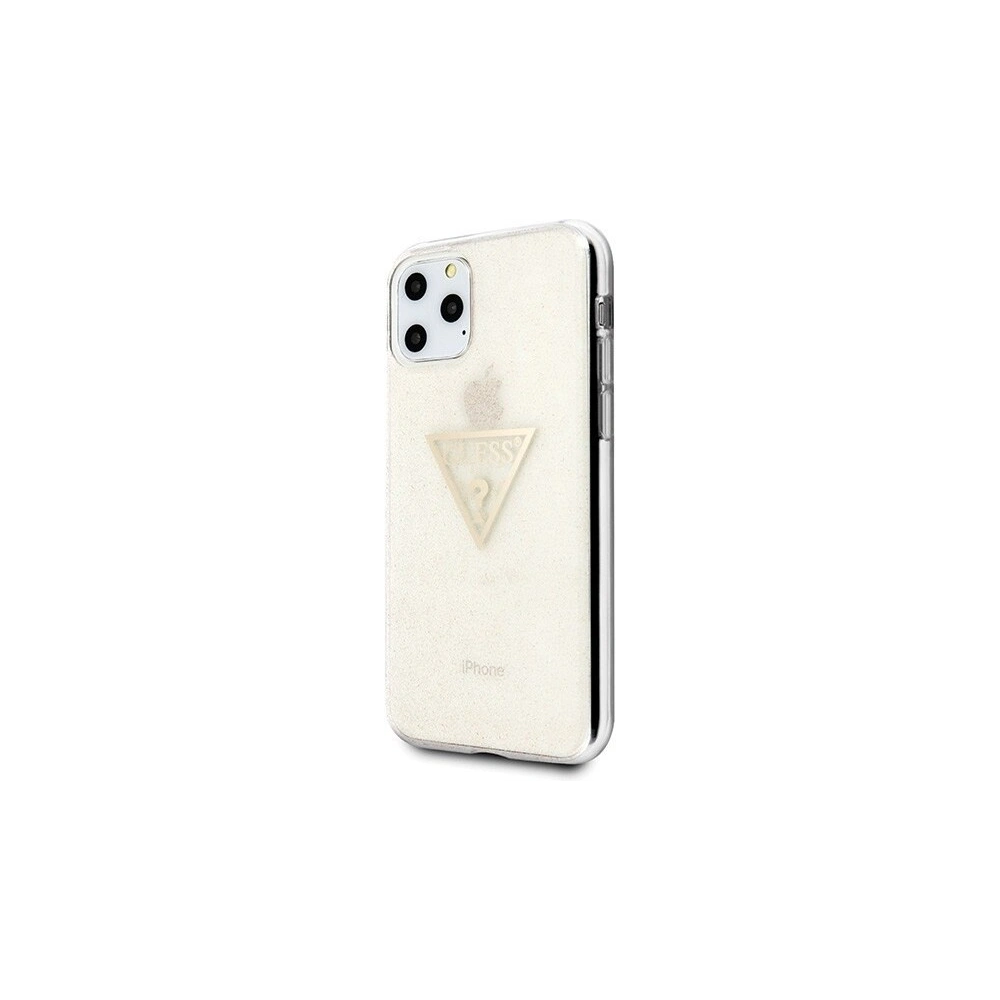 Wholesale Guess GUHCN58SGTLGO iPhone 11 Pro gold hard case Glitter Triangle - GUE427GLD - {ean13} - Hurt