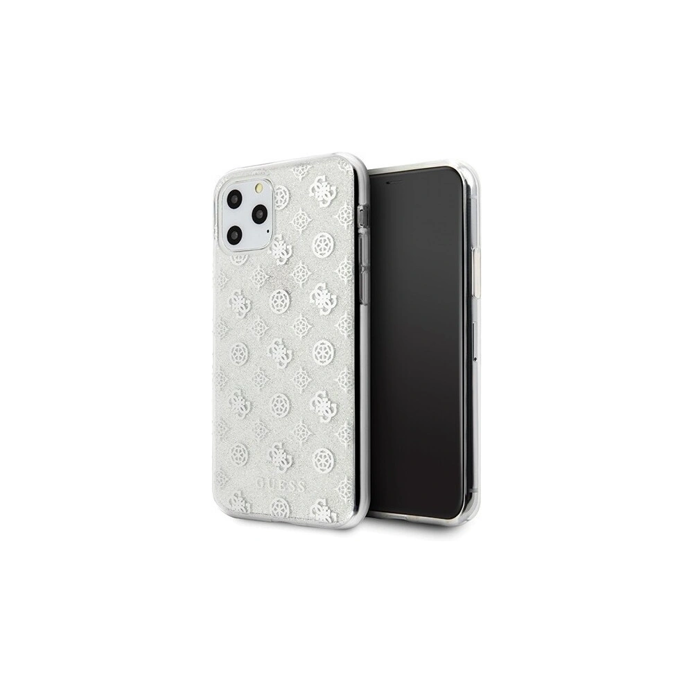 Hurtownia GSM - Etui Guess GUHCN58TPESI Apple iPhone 11 Pro srebrny/silver hard case 4G Peony Glitter - GUE428SLV - {ean13} - Hurt
