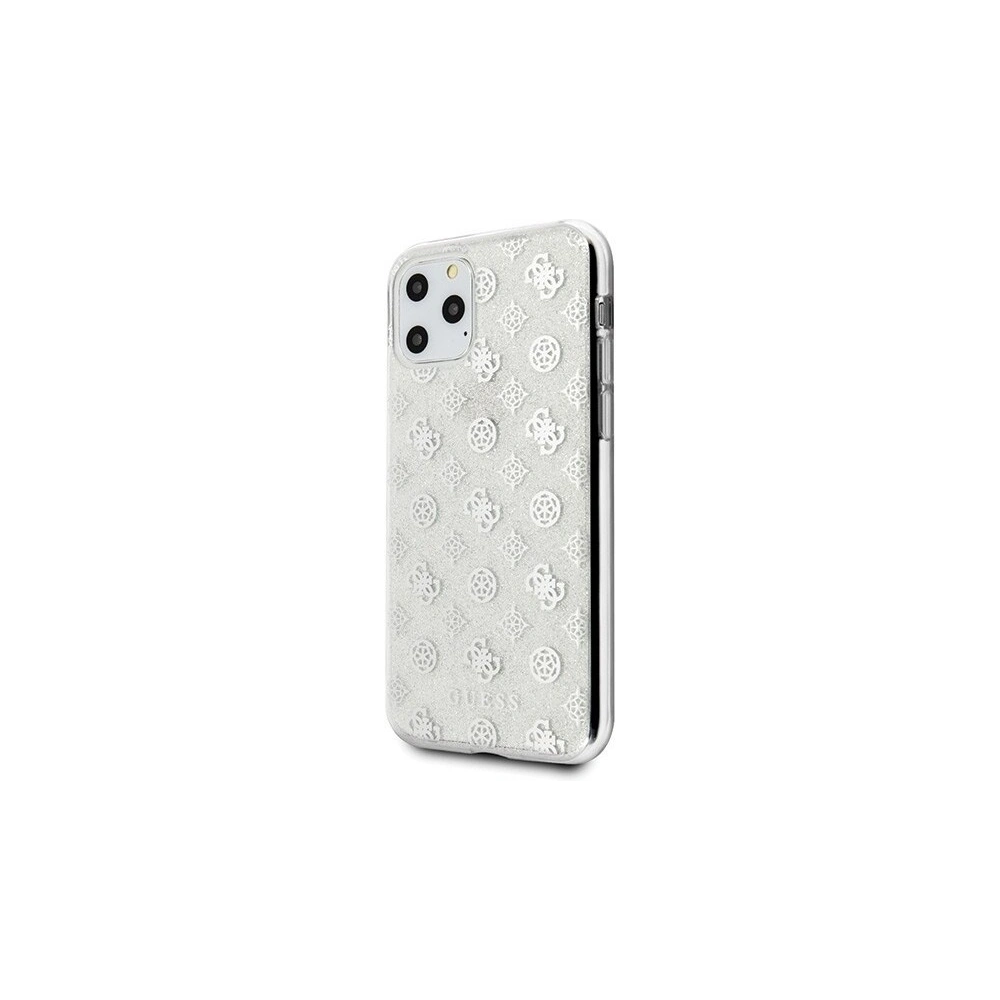 Hurtownia GSM - Etui Guess GUHCN58TPESI Apple iPhone 11 Pro srebrny/silver hard case 4G Peony Glitter - GUE428SLV - {ean13} - Hurt