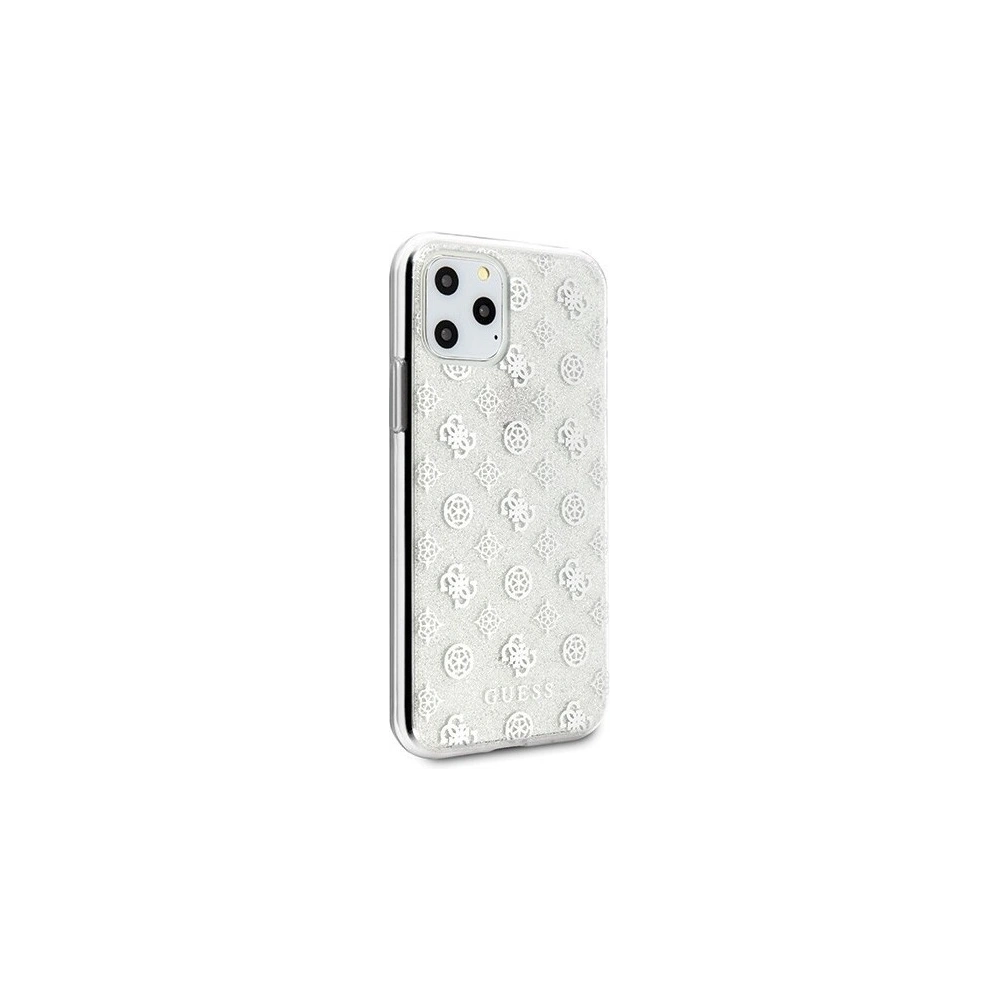 Hurtownia GSM - Etui Guess GUHCN58TPESI Apple iPhone 11 Pro srebrny/silver hard case 4G Peony Glitter - GUE428SLV - {ean13} - Hurt