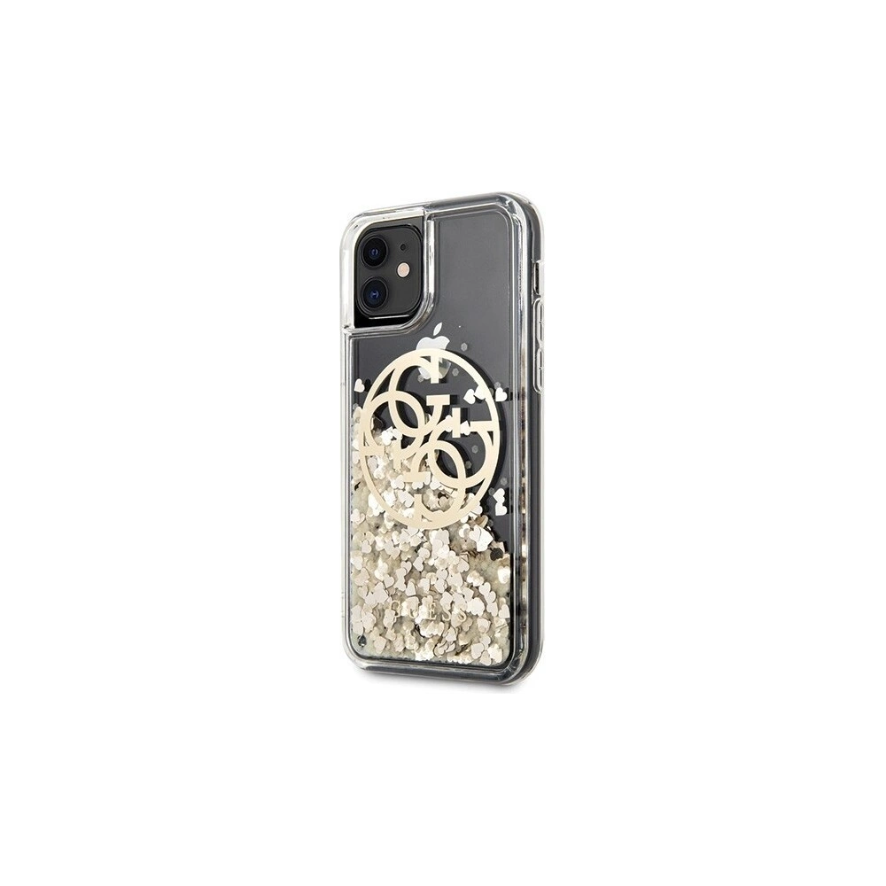 Hurtownia GSM - Etui Guess GUHCN61LGGITDGO Apple iPhone 11 złoty/gold hard case Circle Liquid Glitter - GUE429GLD - {ean13} - Hurt