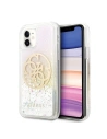 Guess Apple Case GUHCN61LGIRGP iPhone 11 Hartschalenetui Gradient Liquid Glitter Circle Logo