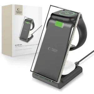 Hurtownia GSM - Tech-Protect QI15W-A36 3in1 Vezeték nélküli töltő Androidhoz Fekete - THP3623 - {ean13} - Hurt