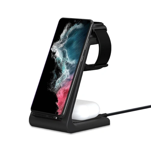 Ładowarka indukcyjna Tech-Protect QI15W-A36 3in1 Wireless Charger For Android Black