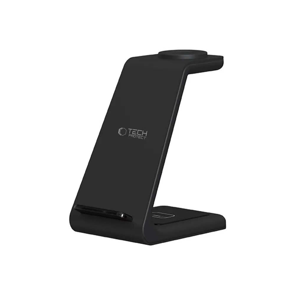 Hurtownia GSM - Tech-Protect QI15W-A36 3in1 Vezeték nélküli töltő Androidhoz Fekete - THP3623 - {ean13} - Hurt