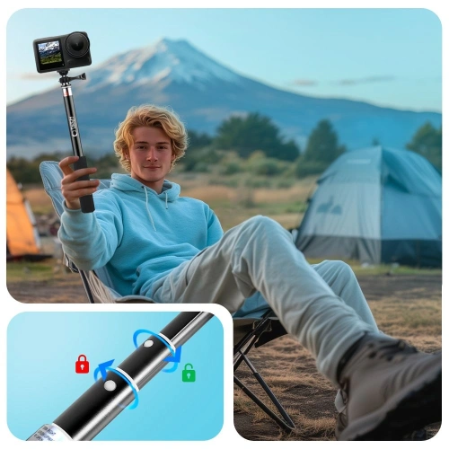 Kijek selfie stick Tech-Protect GA100 Monopad & Selfie Stick GOPRO / DJI Black