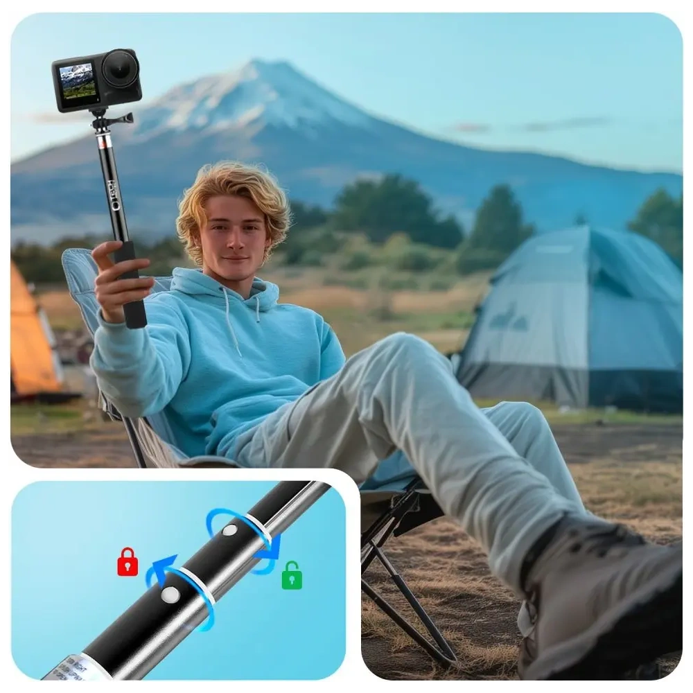 Hurtownia GSM - Tech-Protect GA100 Monopod és Selfie Bot GOPRO / DJI Fekete - THP3624 - {ean13} - Hurt
