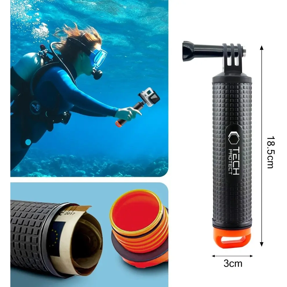 Hurtownia GSM - Tech-Protect GA100 úszó kézmarkolat GOPRO / DJI fekete - THP3625 - {ean13} - Hurt