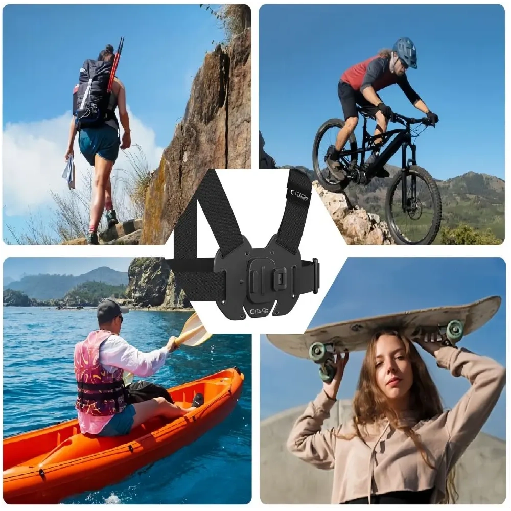 Hurtownia GSM - Szelki Tech-Protect GA100 Chest Mount GOPRO / DJI Black - THP3627 - {ean13} - Hurt