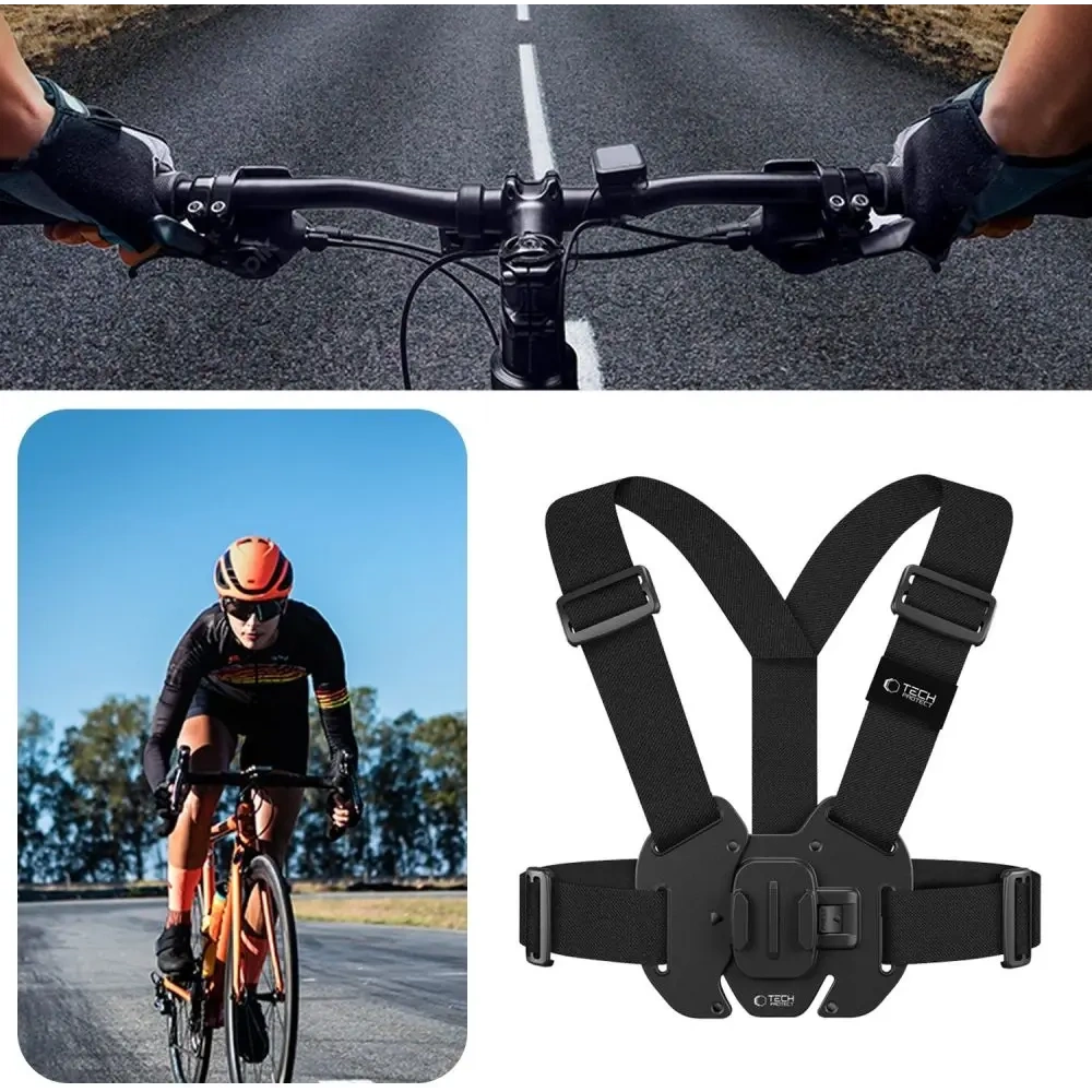 Hurtownia GSM - Szelki Tech-Protect GA100 Chest Mount GOPRO / DJI Black - THP3627 - {ean13} - Hurt