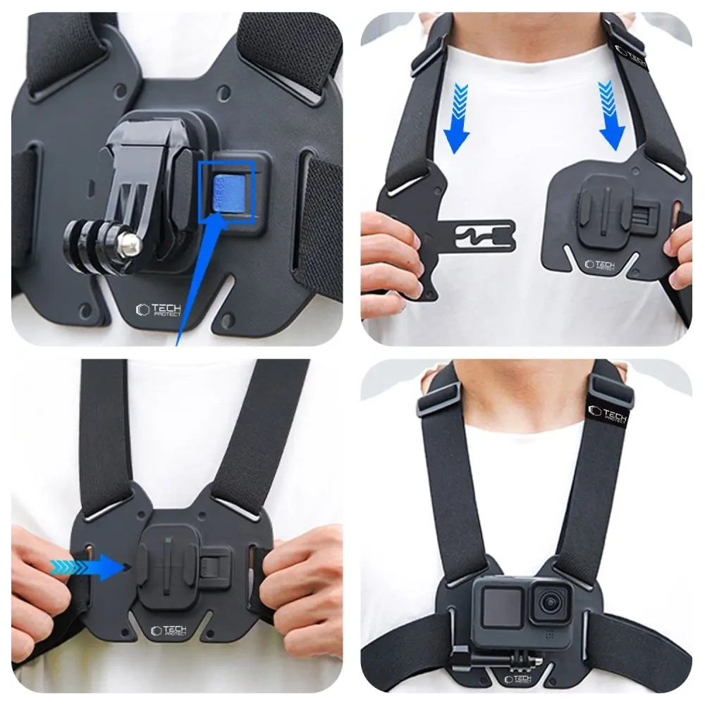 Hurtownia GSM - Szelki Tech-Protect GA100 Chest Mount GOPRO / DJI Black - THP3627 - {ean13} - Hurt