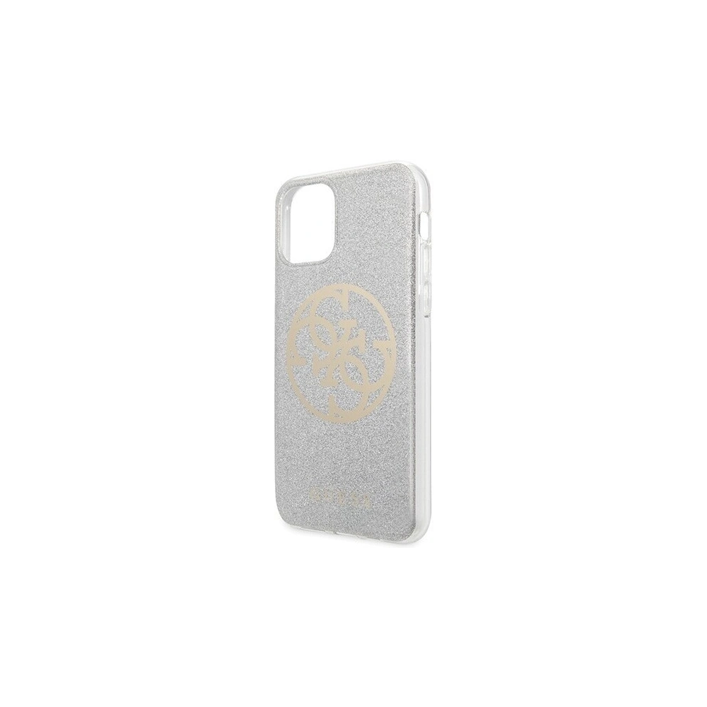 Hurtownia GSM - Etui Guess GUHCN61PCUGLLG Apple iPhone 11 jasnoszary/light grey hard case Glitter 4G Circle Logo - GUE432GRY - {ean13} - Hurt