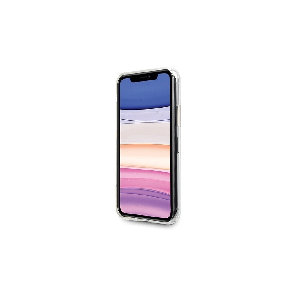 Hurtownia GSM - Etui Guess GUHCN61PCUGLLG Apple iPhone 11 jasnoszary/light grey hard case Glitter 4G Circle Logo - GUE432GRY - {ean13} - Hurt